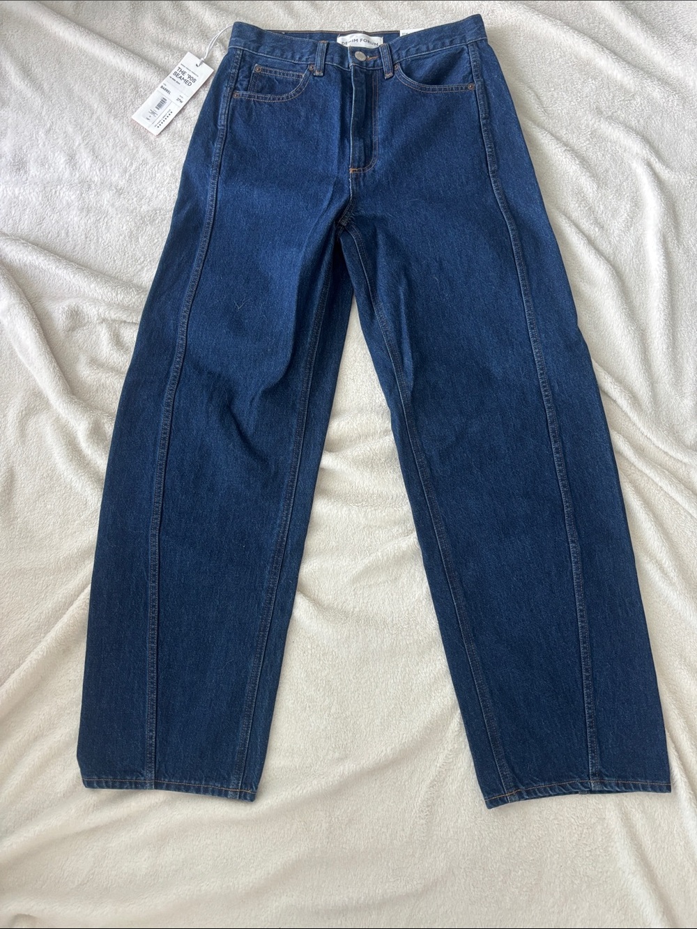 Aritzia 90s Seamed Barrel Jeans - Size 27, Midnight Bleu